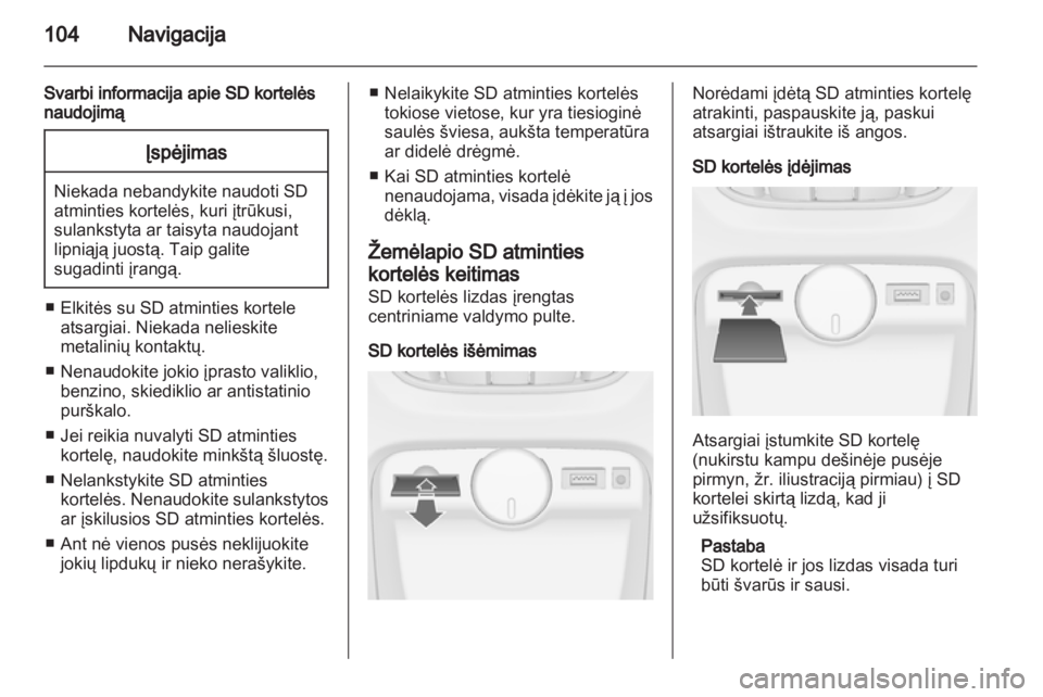 OPEL ASTRA J 2012  Informacijos ir pramogų sistemos vadovas (in Lithuanian) 