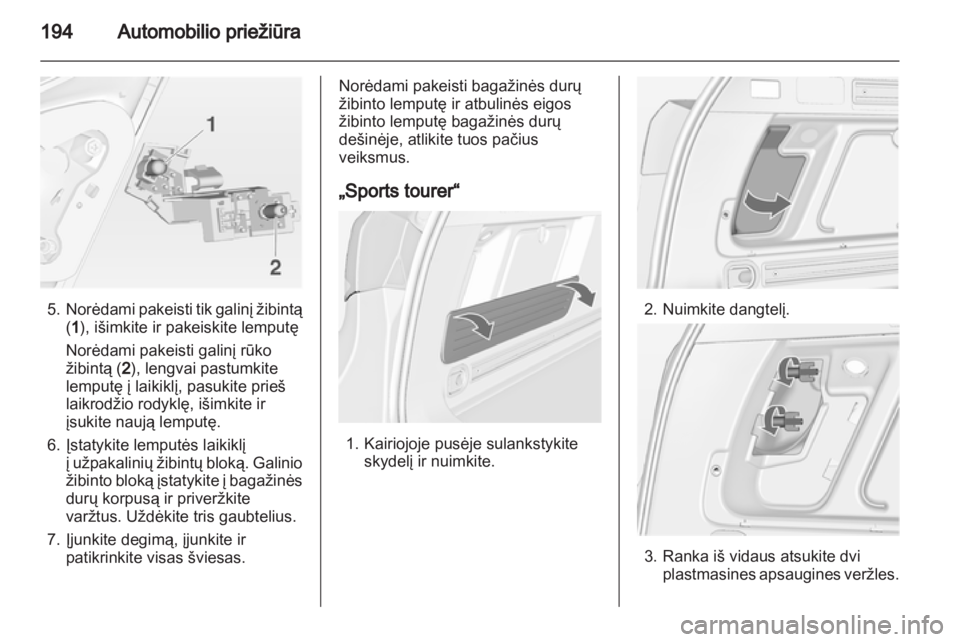 OPEL ASTRA J HB5 & ST 2012  Savininko vadovas (in Lithuanian) 