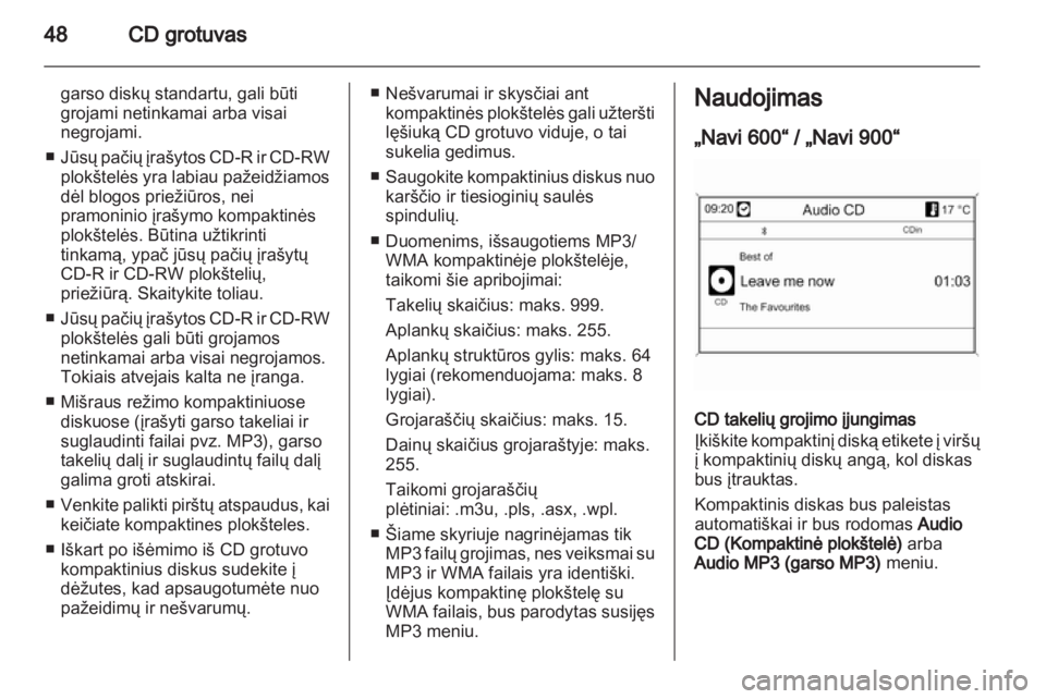 OPEL CASCADA 2013.5  Informacijos ir pramogų sistemos vadovas (in Lithuanian) 