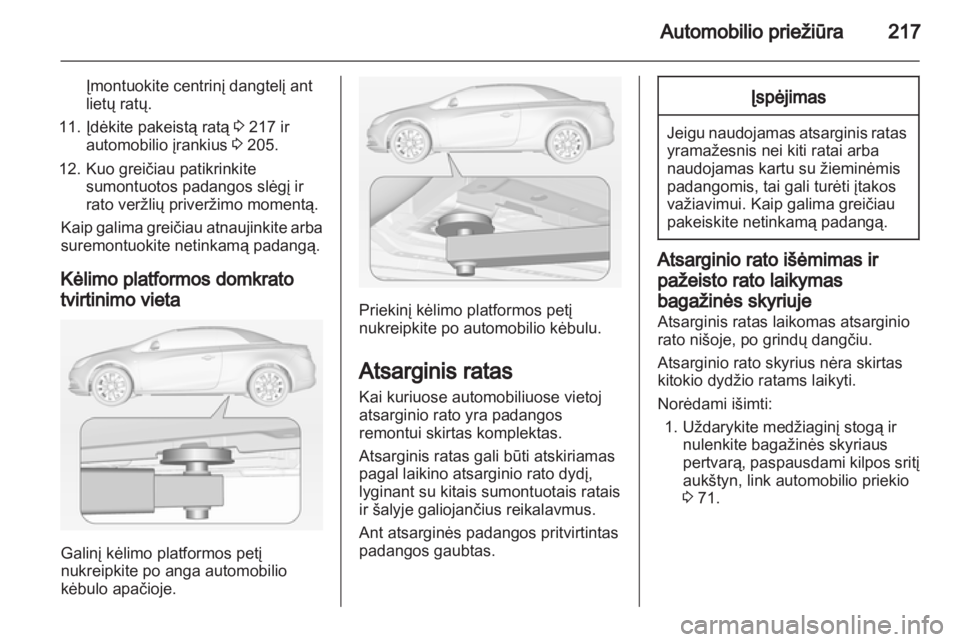 OPEL CASCADA 2013.5  Savininko vadovas (in Lithuanian) 