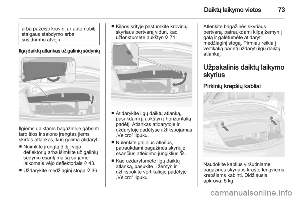 OPEL CASCADA 2013.5  Savininko vadovas (in Lithuanian) 