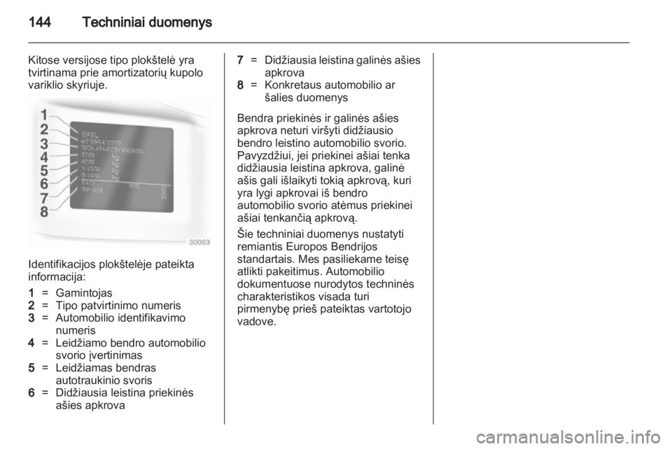 OPEL COMBO 2011  Savininko vadovas (in Lithuanian) 