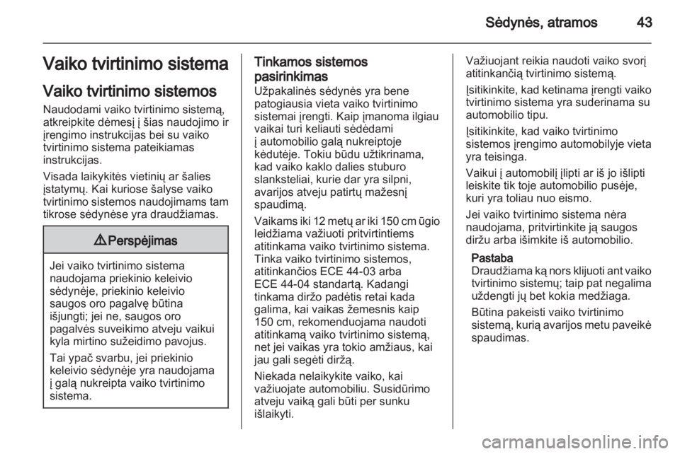 OPEL COMBO 2011  Savininko vadovas (in Lithuanian) 