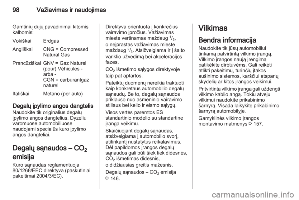 OPEL COMBO 2011  Savininko vadovas (in Lithuanian) 