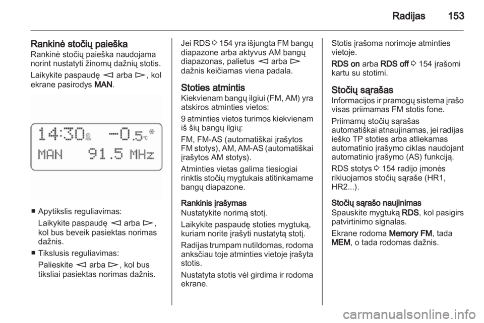 OPEL CORSA 2010.5  Informacijos ir pramogų sistemos vadovas (in Lithuanian) 