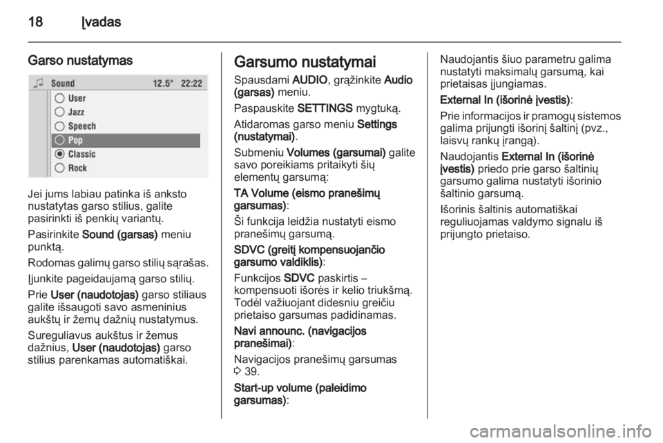 OPEL CORSA 2010.5  Informacijos ir pramogų sistemos vadovas (in Lithuanian) 