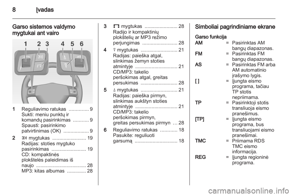 OPEL CORSA 2010.5  Informacijos ir pramogų sistemos vadovas (in Lithuanian) 