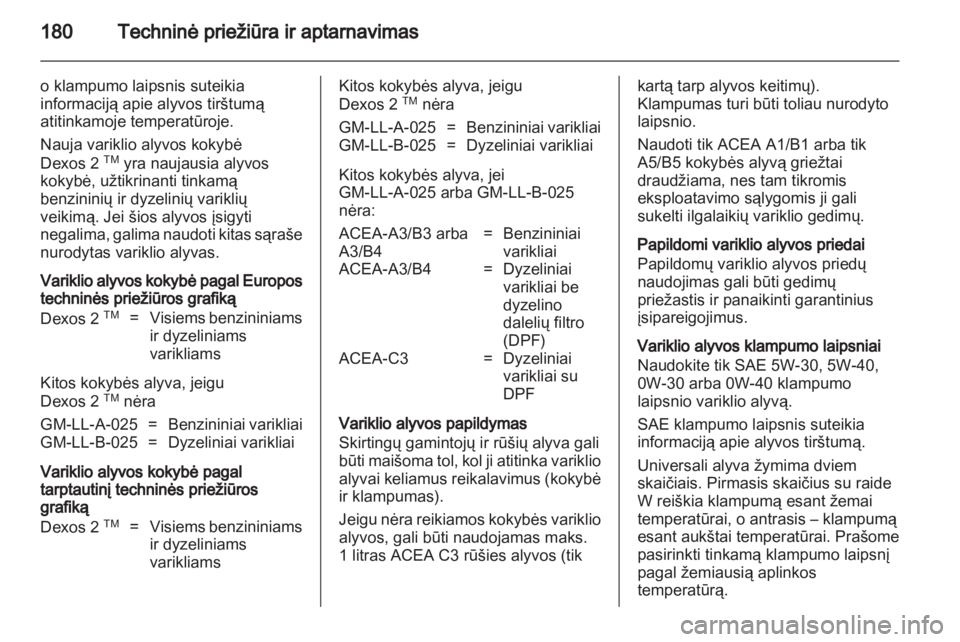 OPEL CORSA 2010.5  Savininko vadovas (in Lithuanian) 