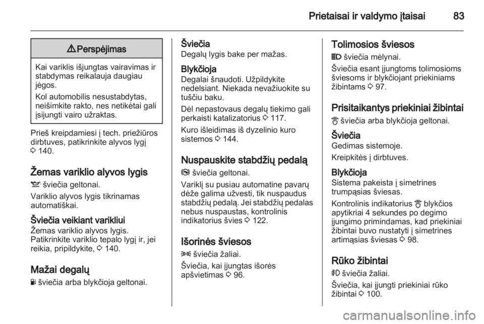 OPEL CORSA 2010.5  Savininko vadovas (in Lithuanian) 