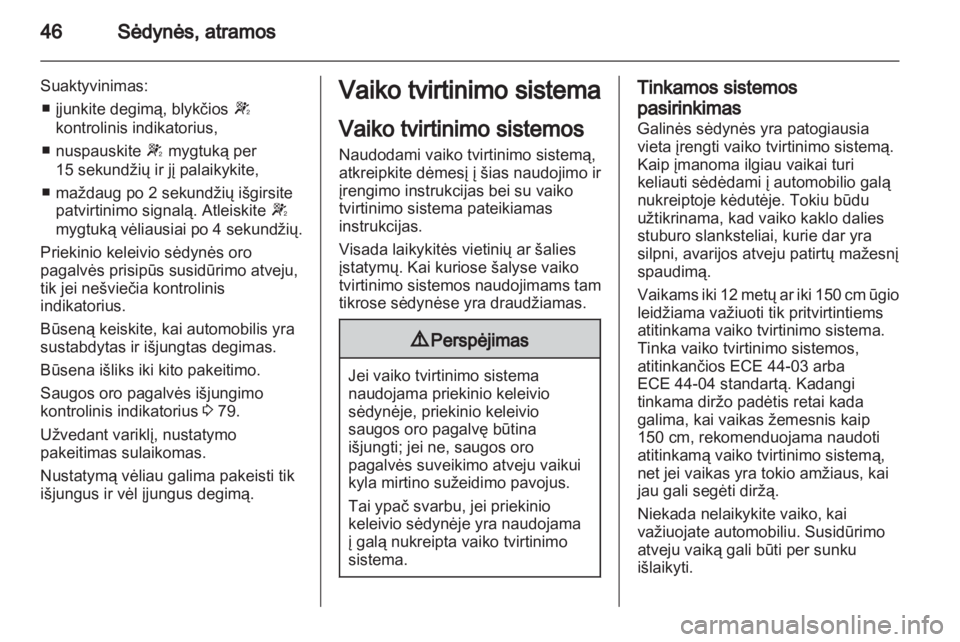 OPEL CORSA 2011.5  Savininko vadovas (in Lithuanian) 