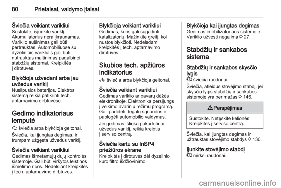 OPEL CORSA 2011.5  Savininko vadovas (in Lithuanian) 