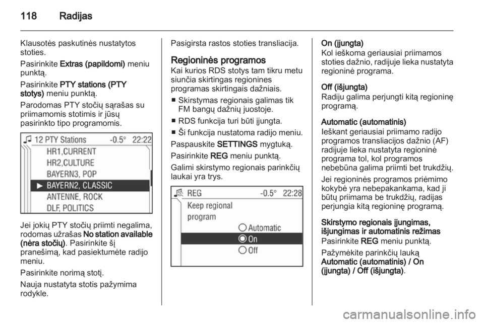 OPEL CORSA 2013  Informacijos ir pramogų sistemos vadovas (in Lithuanian) 