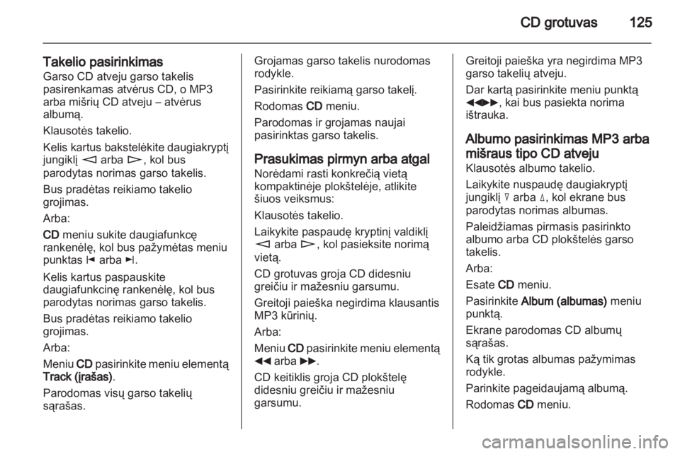 OPEL CORSA 2013  Informacijos ir pramogų sistemos vadovas (in Lithuanian) 