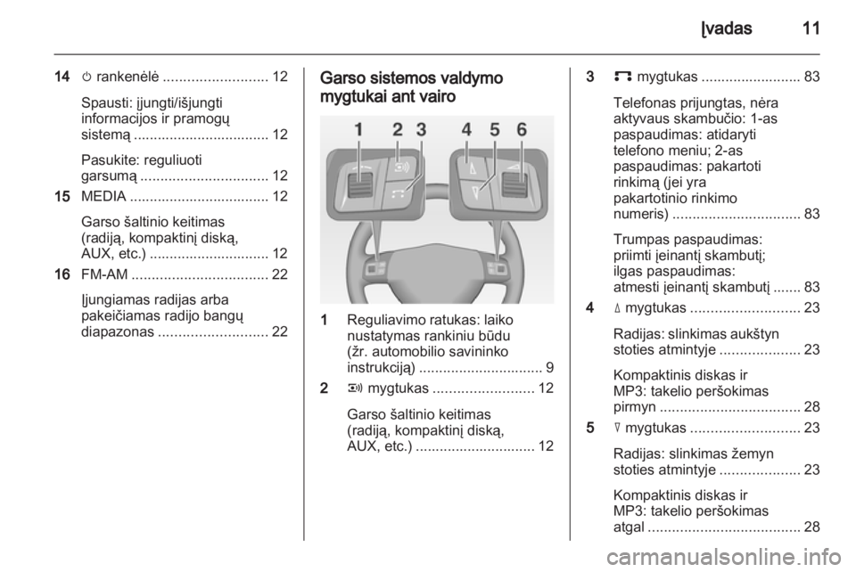 OPEL CORSA 2013.5  Informacijos ir pramogų sistemos vadovas (in Lithuanian) 