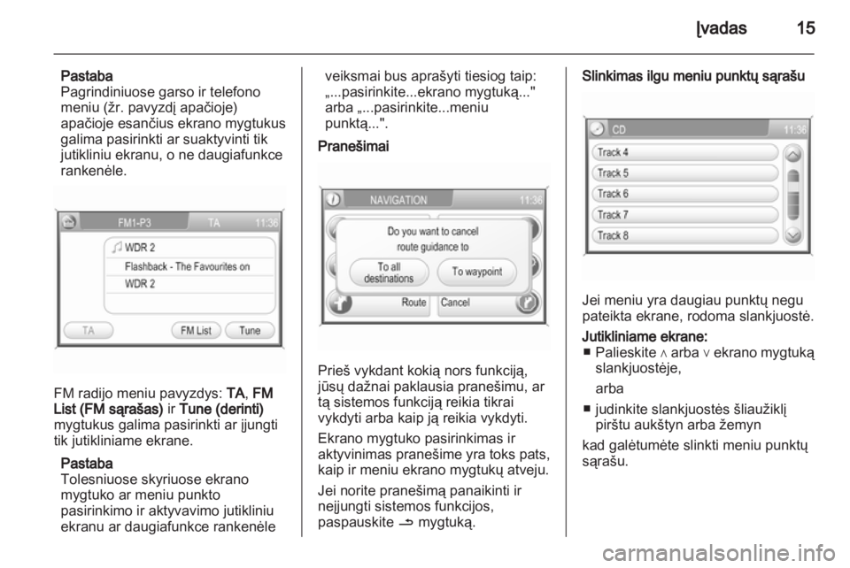 OPEL CORSA 2013.5  Informacijos ir pramogų sistemos vadovas (in Lithuanian) 
