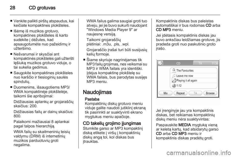 OPEL CORSA 2013.5  Informacijos ir pramogų sistemos vadovas (in Lithuanian) 