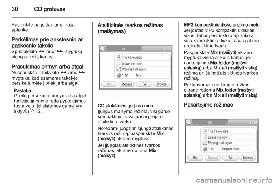 OPEL CORSA 2013.5  Informacijos ir pramogų sistemos vadovas (in Lithuanian) 