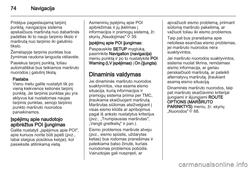 OPEL CORSA 2013.5  Informacijos ir pramogų sistemos vadovas (in Lithuanian) 