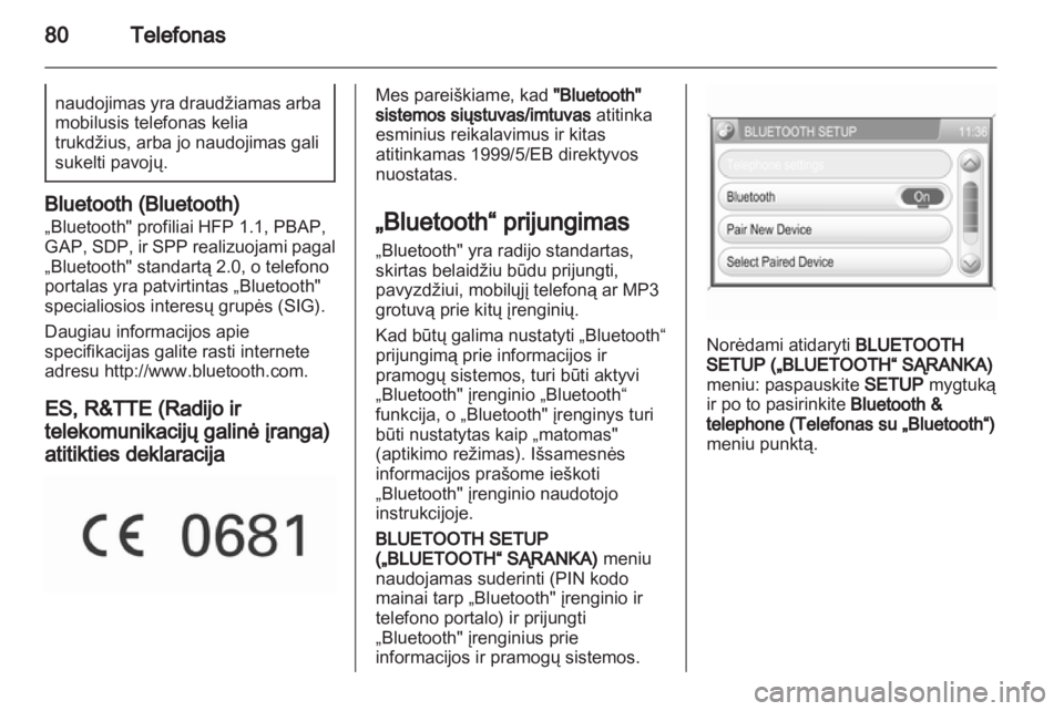 OPEL CORSA 2013.5  Informacijos ir pramogų sistemos vadovas (in Lithuanian) 