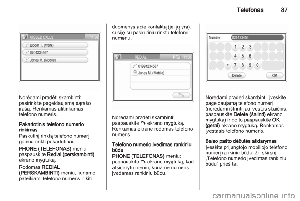 OPEL CORSA 2013.5  Informacijos ir pramogų sistemos vadovas (in Lithuanian) 
