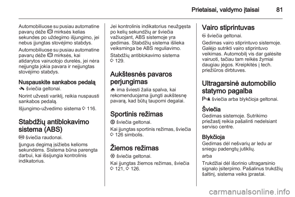 OPEL CORSA 2013.5  Savininko vadovas (in Lithuanian) 