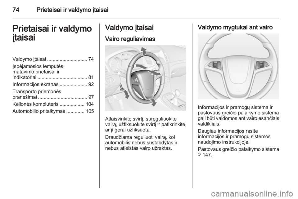 OPEL INSIGNIA 2010.5  Savininko vadovas (in Lithuanian) 