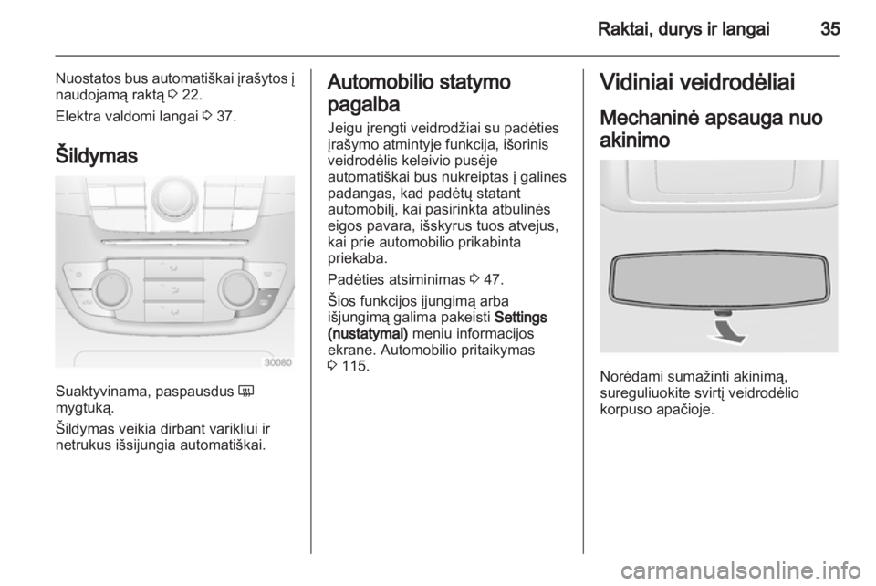 OPEL INSIGNIA 2013  Savininko vadovas (in Lithuanian) 