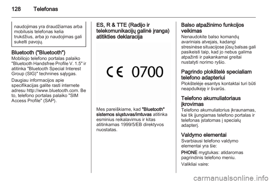 OPEL INSIGNIA 2013.5  Informacijos ir pramogų sistemos vadovas (in Lithuanian) 