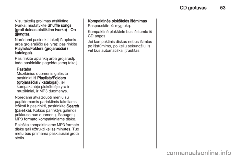 OPEL INSIGNIA 2013.5  Informacijos ir pramogų sistemos vadovas (in Lithuanian) 