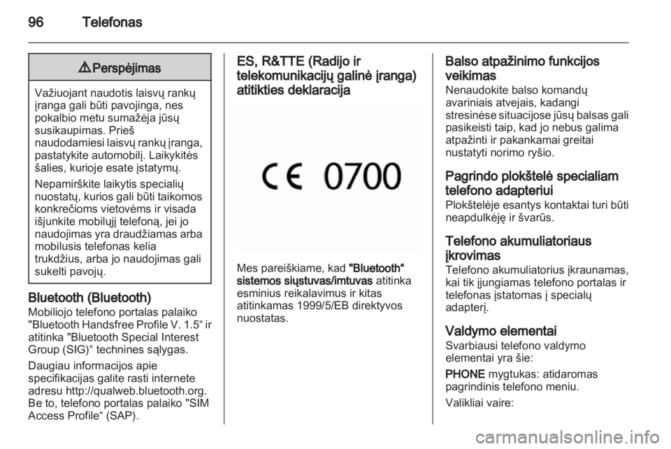 OPEL MERIVA 2011.5  Informacijos ir pramogų sistemos vadovas (in Lithuanian) 