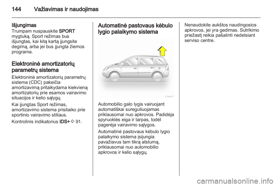 OPEL ZAFIRA 2010.5  Savininko vadovas (in Lithuanian) 
