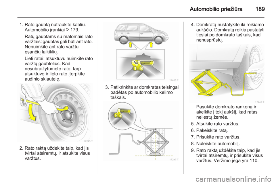 OPEL ZAFIRA 2011.5  Savininko vadovas (in Lithuanian) 