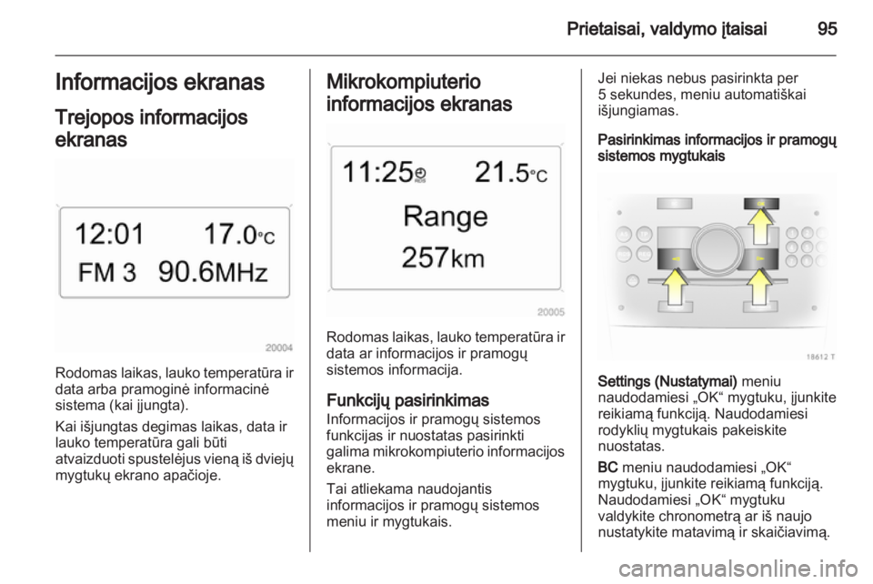 OPEL ZAFIRA 2011.5  Savininko vadovas (in Lithuanian) 