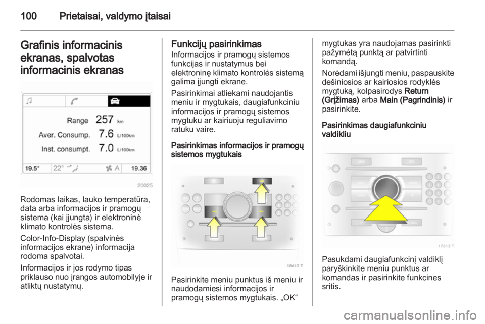 OPEL ZAFIRA 2012  Savininko vadovas (in Lithuanian) 