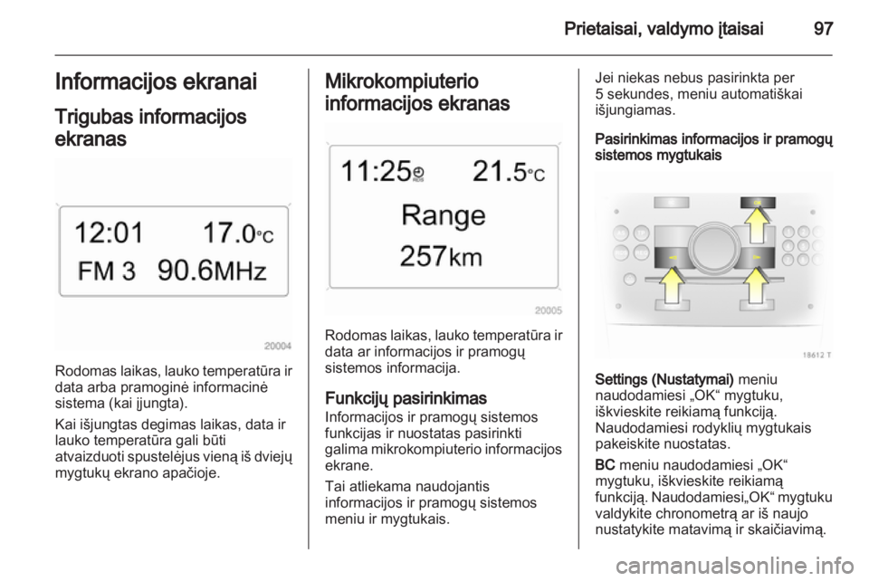 OPEL ZAFIRA 2012  Savininko vadovas (in Lithuanian) 