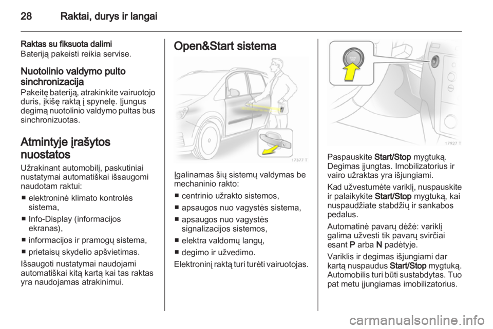 OPEL ZAFIRA 2013  Savininko vadovas (in Lithuanian) 