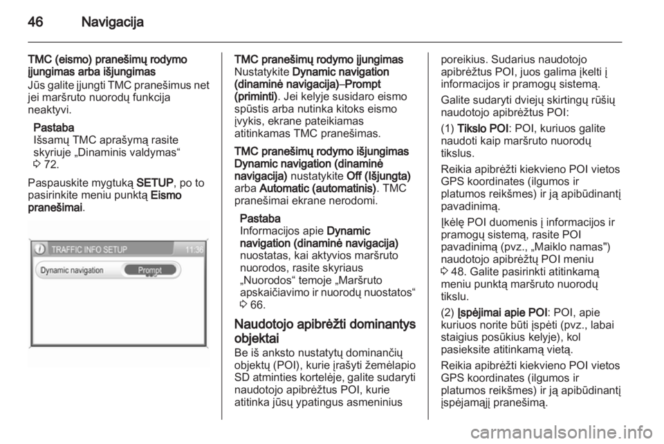 OPEL ZAFIRA B 2014  Informacijos ir pramogų sistemos vadovas (in Lithuanian) 