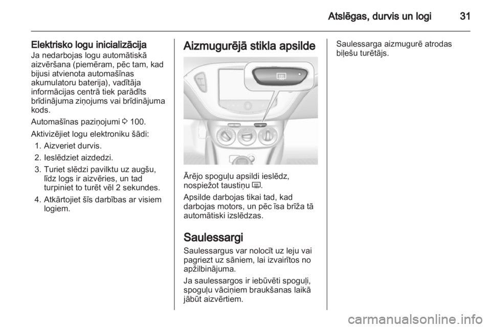 OPEL ADAM 2013.5  Īpašnieka rokasgrāmata (in Latvian) 