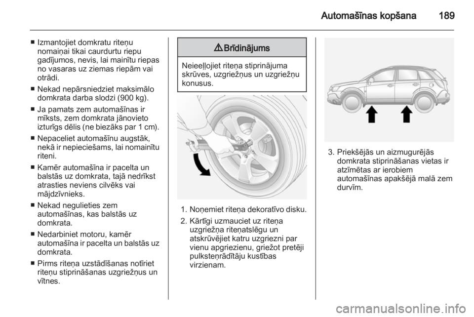 OPEL ANTARA 2011  Īpašnieka rokasgrāmata (in Latvian) 
