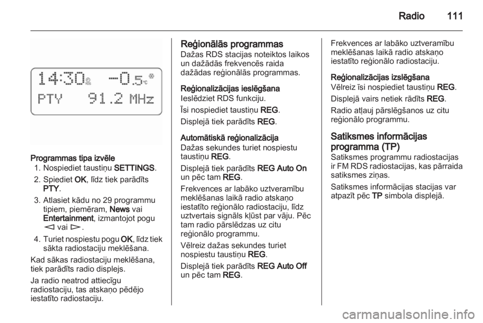 OPEL ANTARA 2012  Informācijas un izklaides sistēmas rokasgrāmata (in Latvian) 