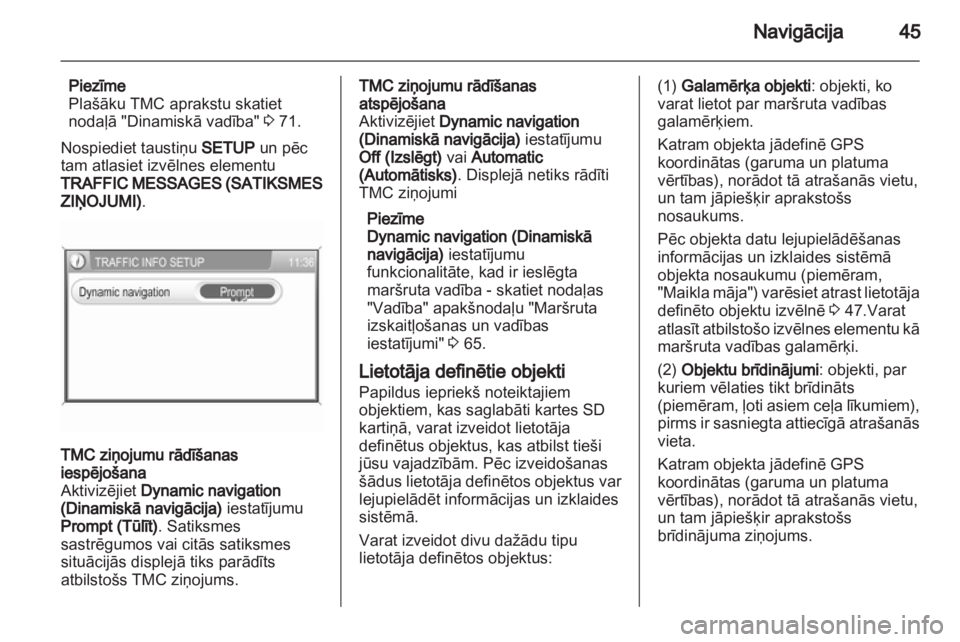 OPEL ANTARA 2012  Informācijas un izklaides sistēmas rokasgrāmata (in Latvian) 