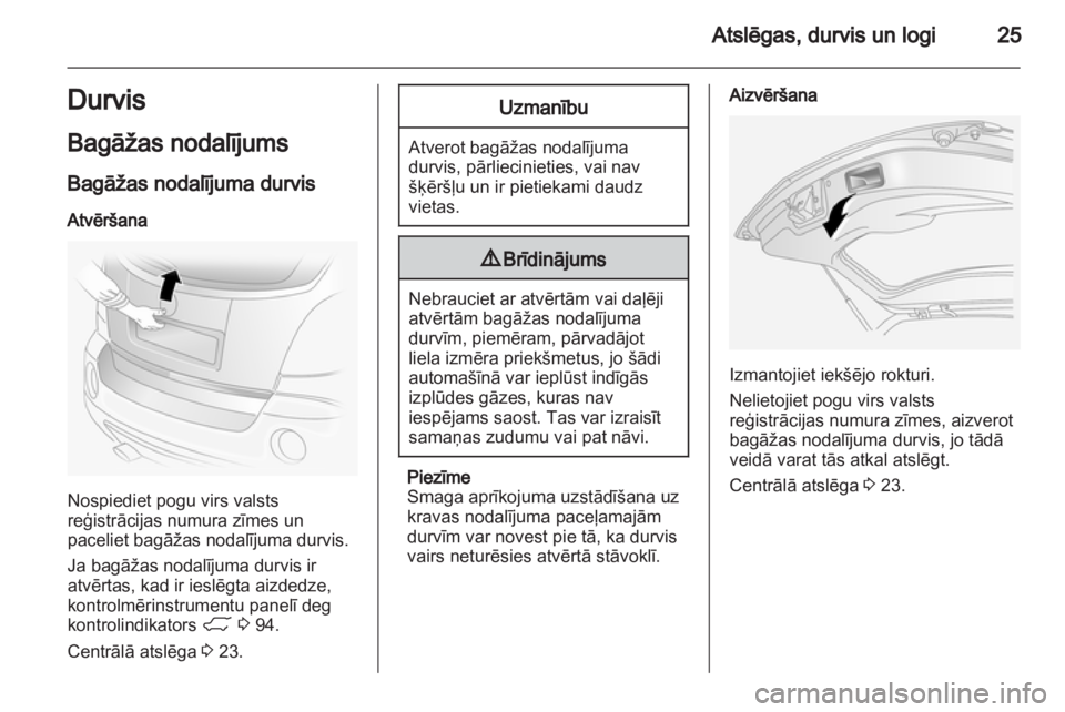 OPEL ANTARA 2012.5  Īpašnieka rokasgrāmata (in Latvian) 