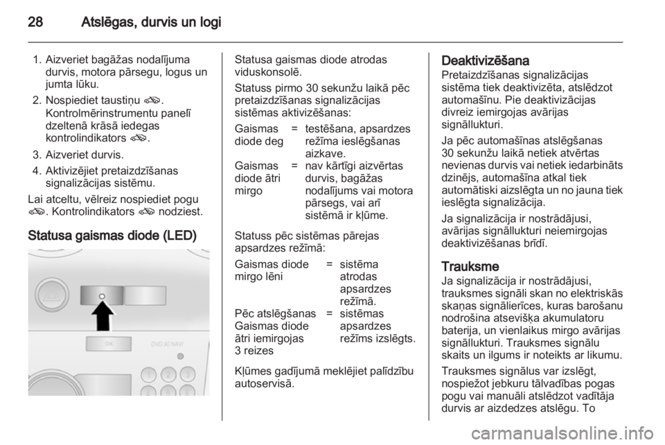 OPEL ANTARA 2012.5  Īpašnieka rokasgrāmata (in Latvian) 