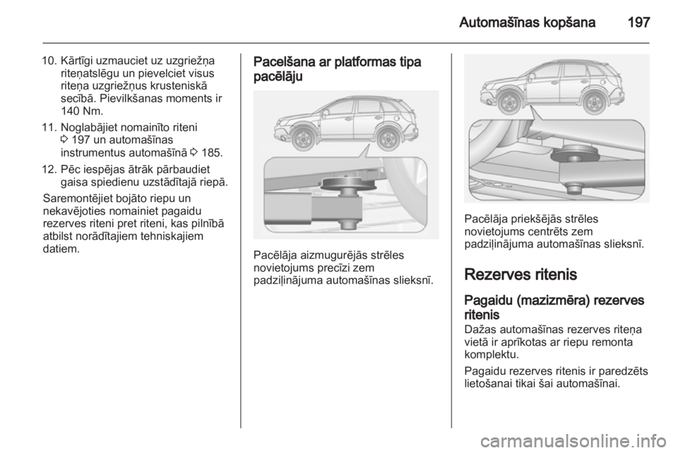 OPEL ANTARA 2013.5  Īpašnieka rokasgrāmata (in Latvian) 