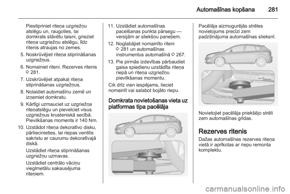 OPEL ASTRA J 2013  Īpašnieka rokasgrāmata (in Latvian) 