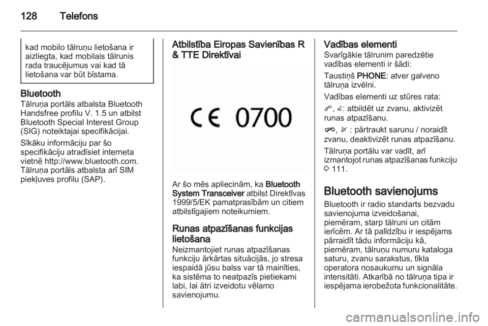 OPEL ASTRA J 2013.5  Informācijas un izklaides sistēmas rokasgrāmata (in Latvian) 