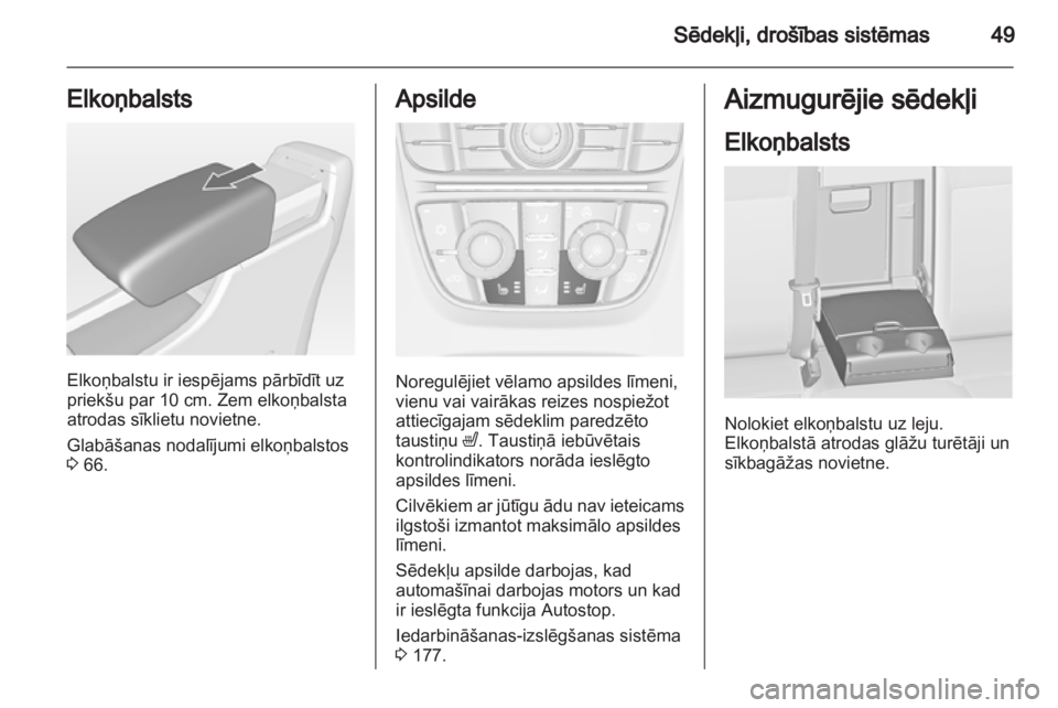 OPEL ASTRA J 2013.5  Īpašnieka rokasgrāmata (in Latvian) 