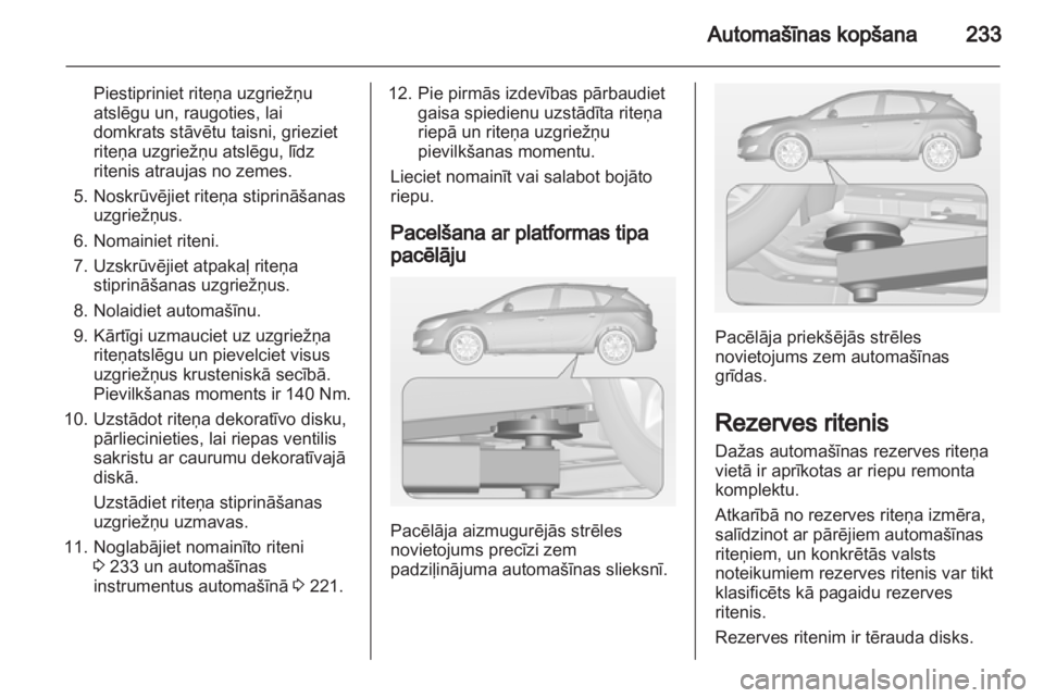 OPEL ASTRA J HB5 & ST 2012.5  Īpašnieka rokasgrāmata (in Latvian) 
