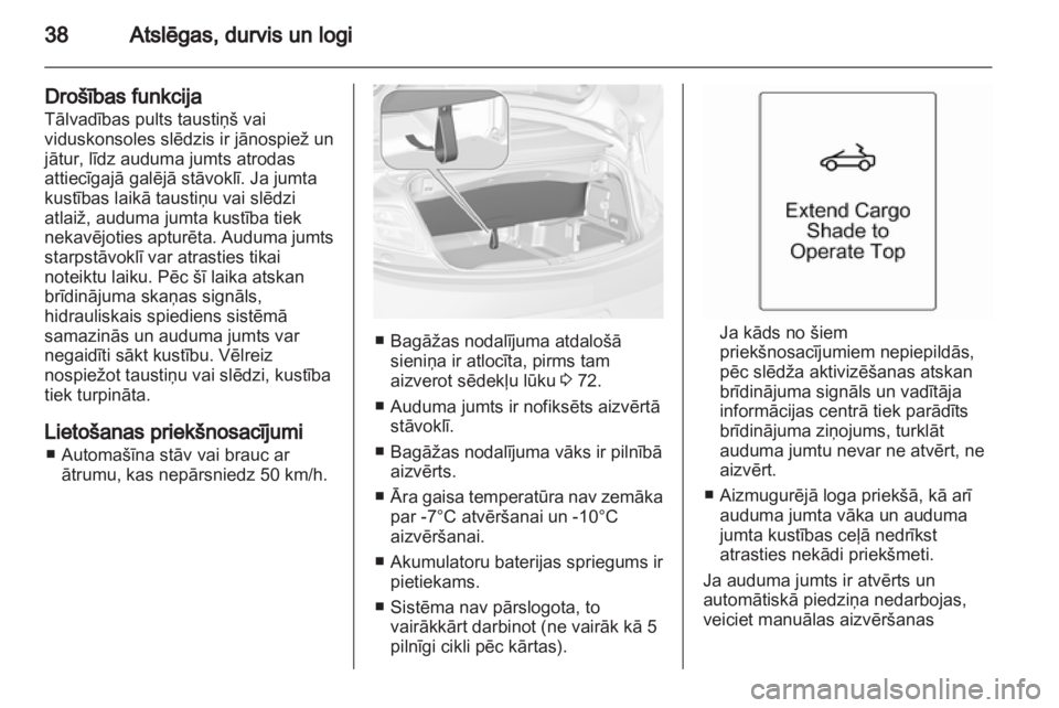 OPEL CASCADA 2013.5  Īpašnieka rokasgrāmata (in Latvian) 