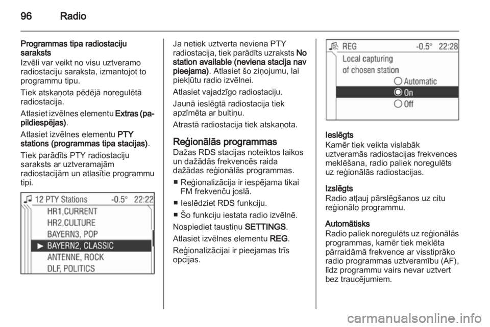 OPEL CORSA 2010.5  Informācijas un izklaides sistēmas rokasgrāmata (in Latvian) 